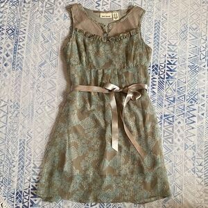 DKNY Gray Chiffon Dress